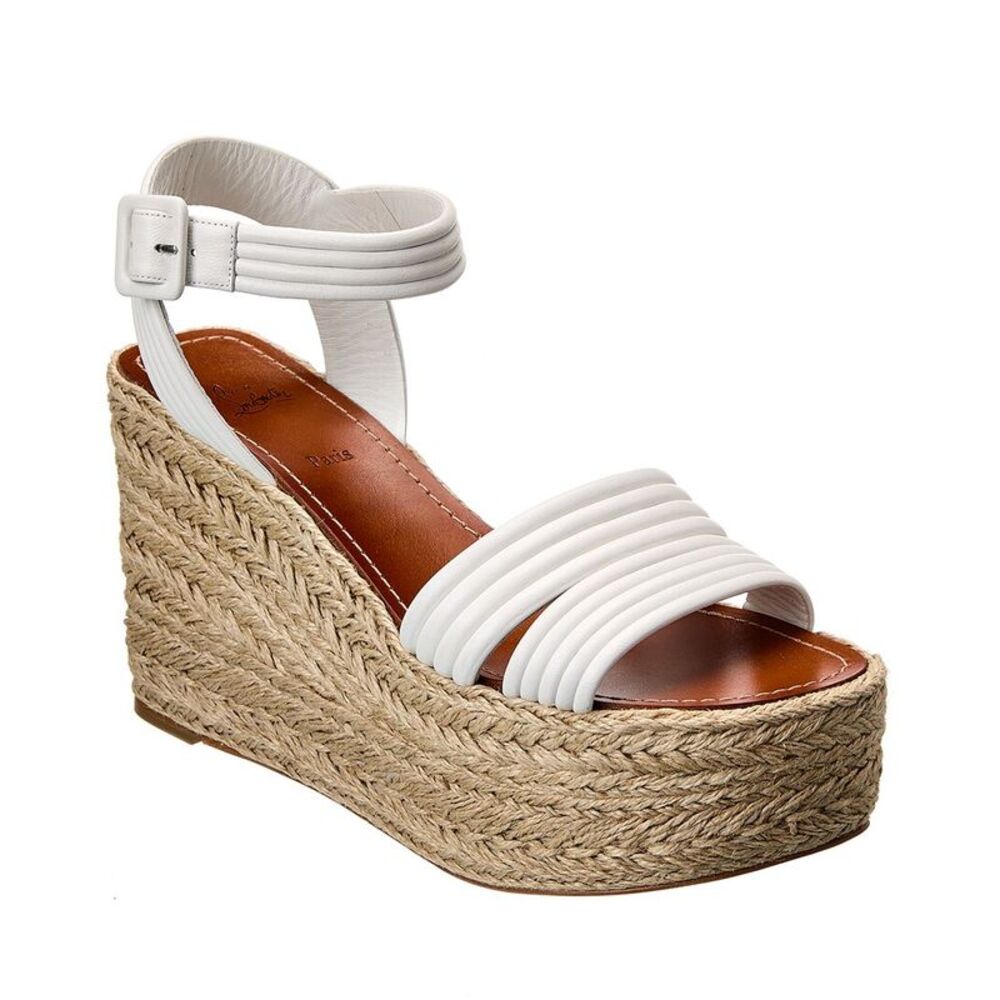 Christian Louboutin Manola Zeppa 90 Leather Wedge Sandal